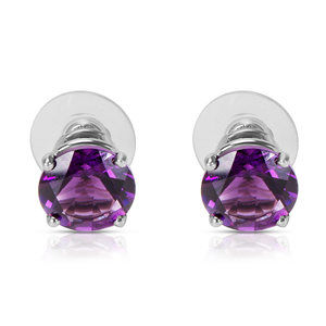 BRAND NEW Created Amethyst Fashion Earrings in Sterling Silver
